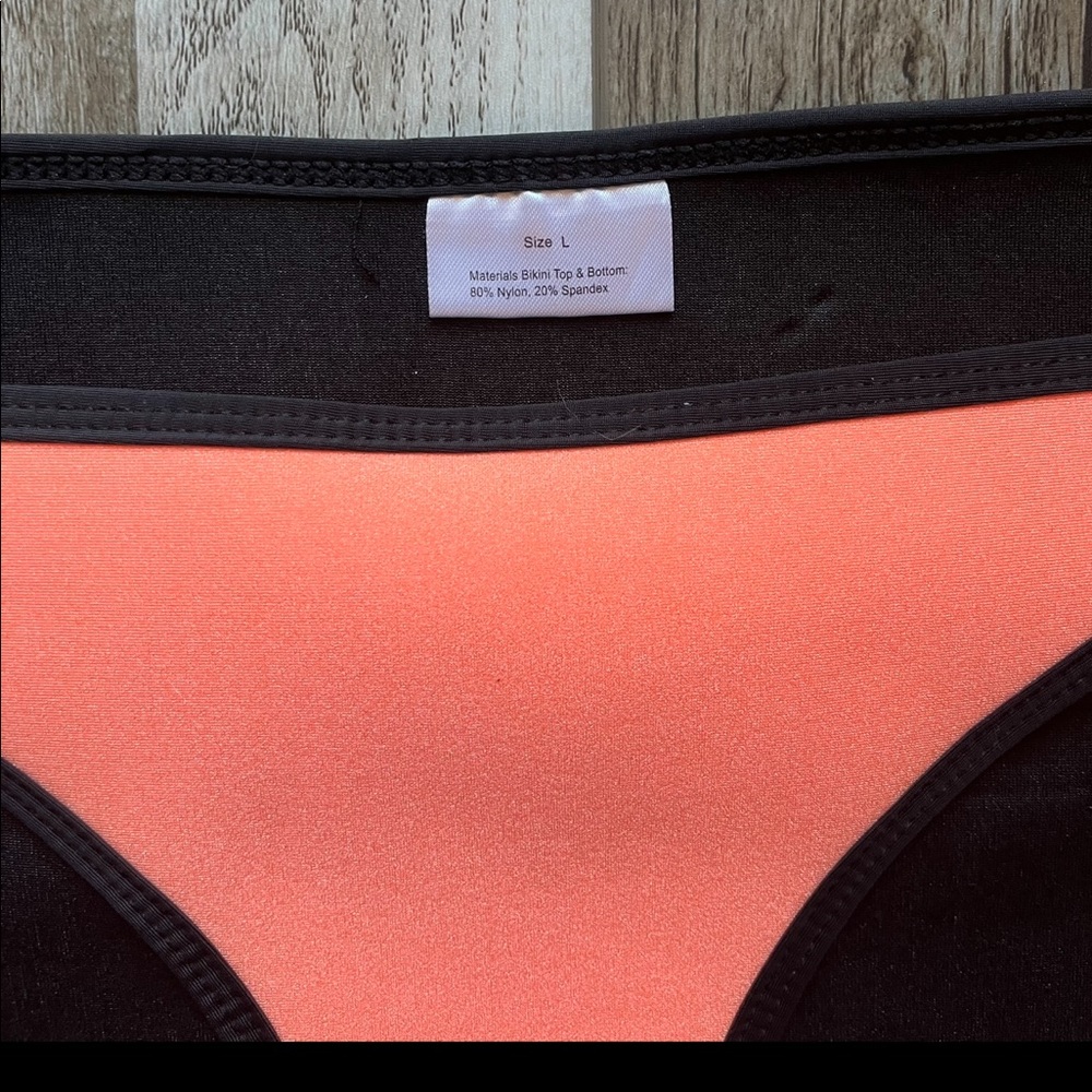 Orange Colorblock Bikini - Picture 3 of 4